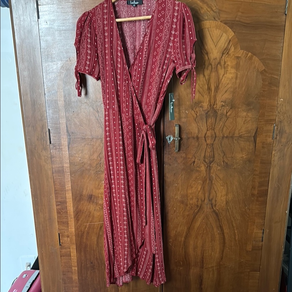Patterned Wrap Dress